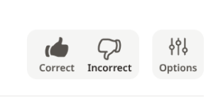 A visual rating graphic featuring two panels side by side. The left panel shows a "Correct" label above a thumbs-up icon, indicating a properly captured container asset ID. The right panel displays an "Incorrect" label above a thumbs-down icon, representing a poorly captured or unreadable asset ID. The image is used to illustrate the importance of image quality in accurate asset identification.